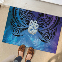 New Zealand Matariki Rubber Doormat Aotearoa Maori New Year Manaia Galaxy Vibes LT14 - Polynesian Pride