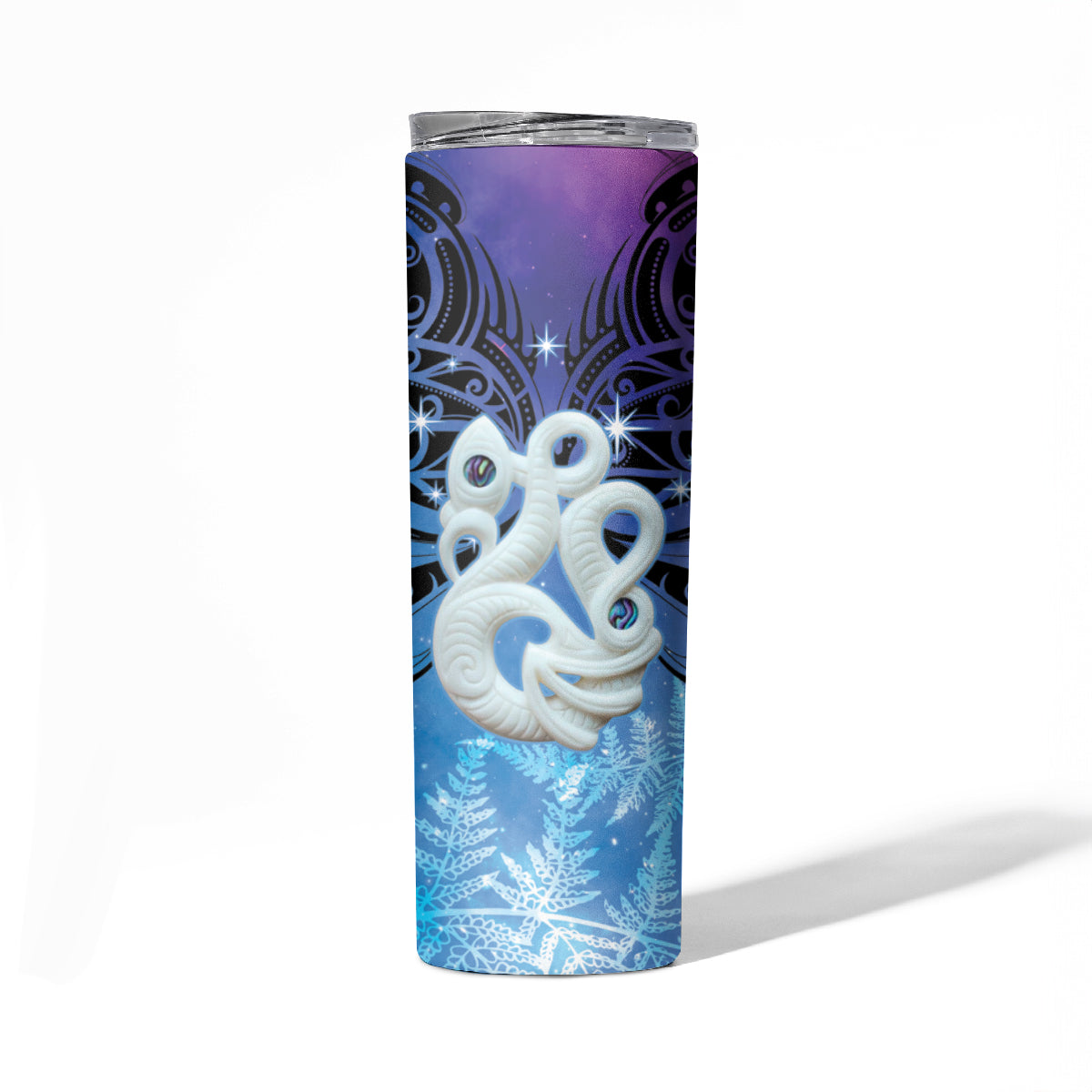 New Zealand Matariki Skinny Tumbler Aotearoa Maori New Year Manaia Galaxy Vibes LT14 - Polynesian Pride