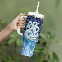 New Zealand Matariki Tumbler With Handle Aotearoa Maori New Year Manaia Galaxy Vibes LT14 - Polynesian Pride