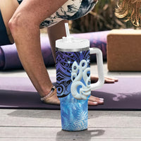 New Zealand Matariki Tumbler With Handle Aotearoa Maori New Year Manaia Galaxy Vibes LT14 - Polynesian Pride