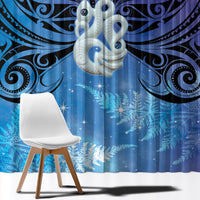 New Zealand Matariki Window Curtain Aotearoa Maori New Year Manaia Galaxy Vibes LT14 - Polynesian Pride
