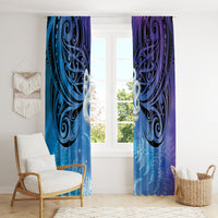New Zealand Matariki Window Curtain Aotearoa Maori New Year Manaia Galaxy Vibes LT14 - Polynesian Pride