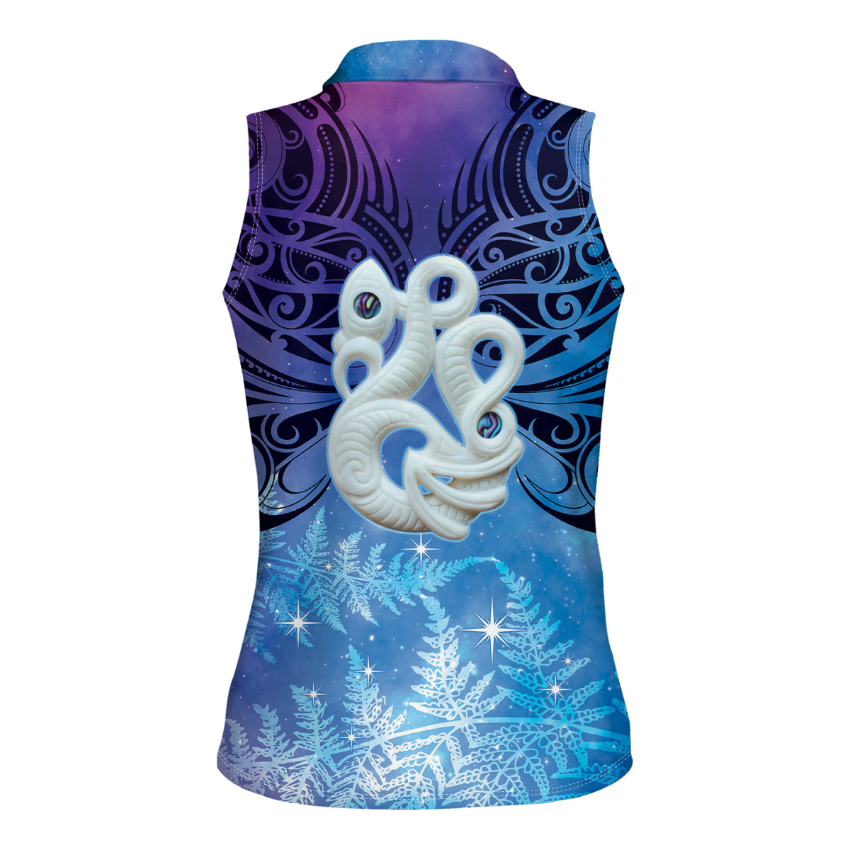 New Zealand Matariki Women Sleeveless Polo Shirt Aotearoa Maori New Year Manaia Galaxy Vibes LT14 - Polynesian Pride
