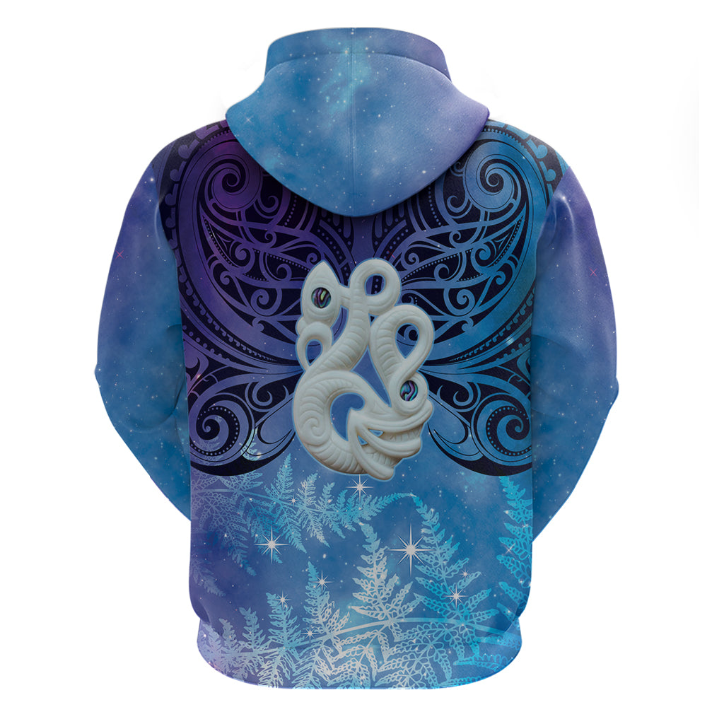 New Zealand Matariki Zip Hoodie Aotearoa Maori New Year Manaia Galaxy Vibes LT14 - Polynesian Pride
