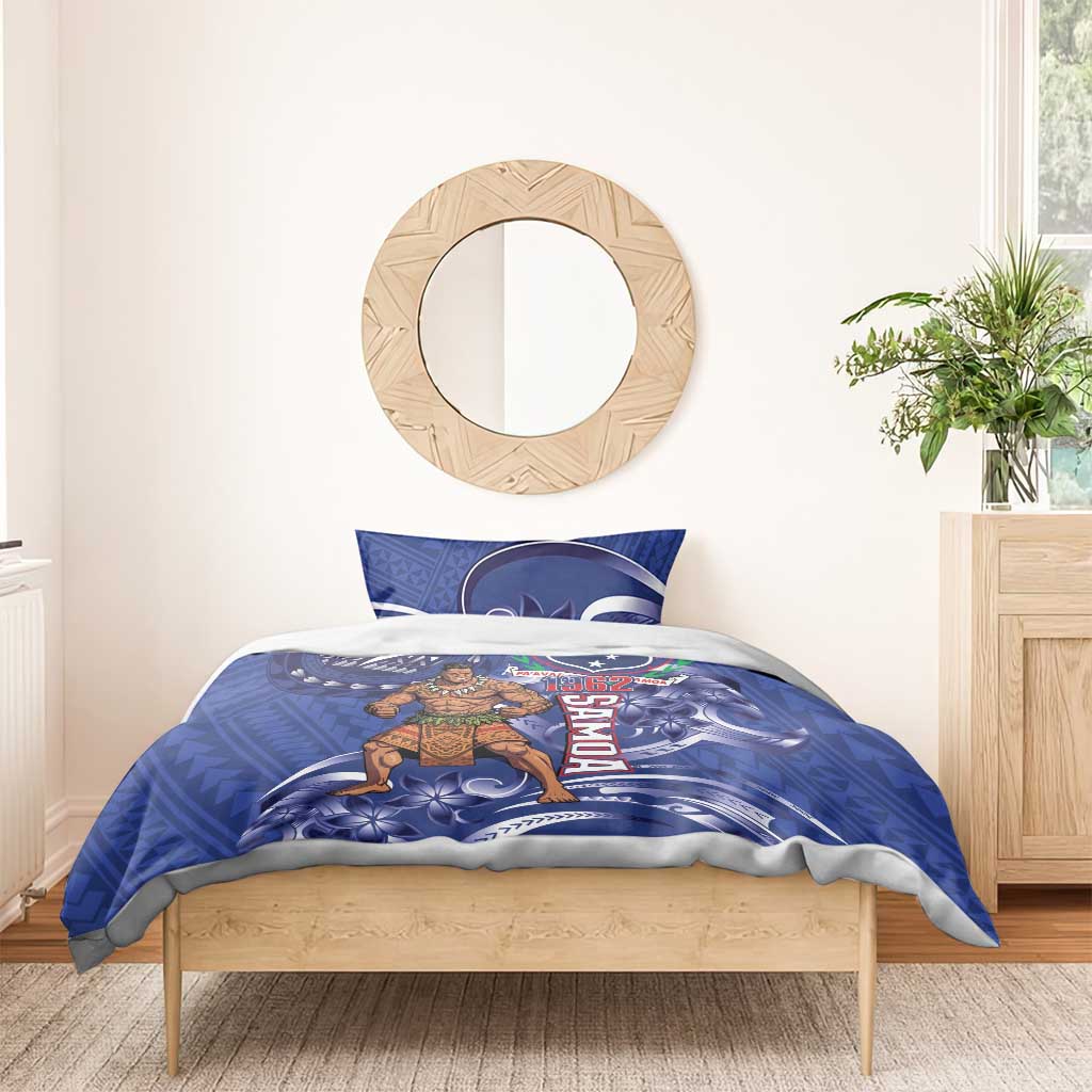 Samoa Independence Day Bedding Set 1962 Proud Samoan Warrior