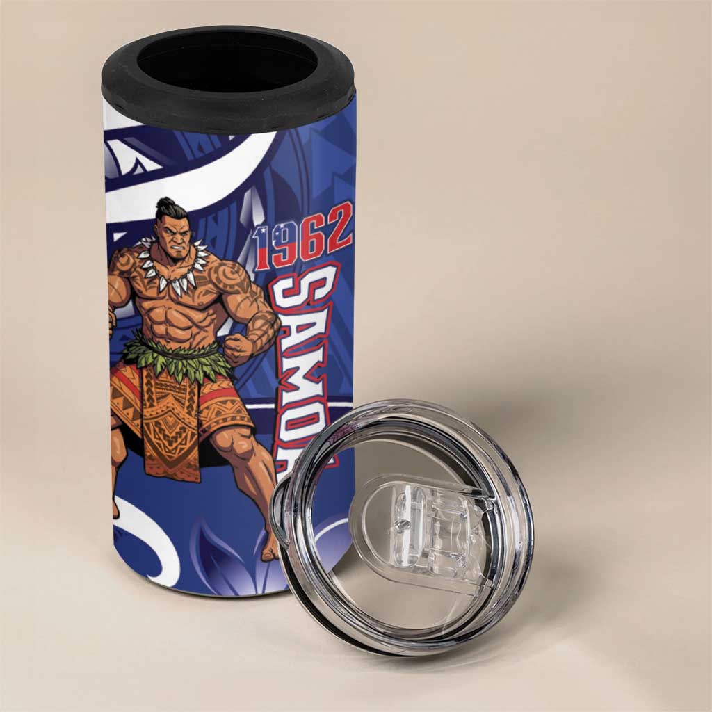 Samoa Independence Day 4 in 1 Can Cooler Tumbler 1962 Proud Samoan Warrior LT14 - Polynesian Pride