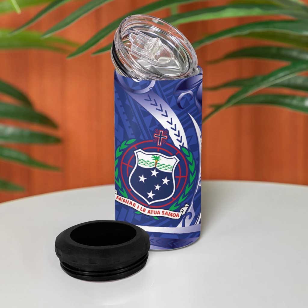 Samoa Independence Day 4 in 1 Can Cooler Tumbler 1962 Proud Samoan Warrior LT14 - Polynesian Pride