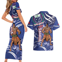 Samoa Independence Day Couples Matching Short Sleeve Bodycon Dress and Hawaiian Shirt 1962 Proud Samoan Warrior LT14 - Polynesian Pride