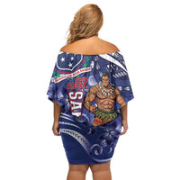 Samoa Independence Day Family Matching Off Shoulder Short Dress and Hawaiian Shirt 1962 Proud Samoan Warrior LT14 - Polynesian Pride