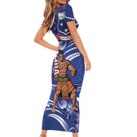 Samoa Independence Day Family Matching Short Sleeve Bodycon Dress and Hawaiian Shirt 1962 Proud Samoan Warrior LT14 - Polynesian Pride