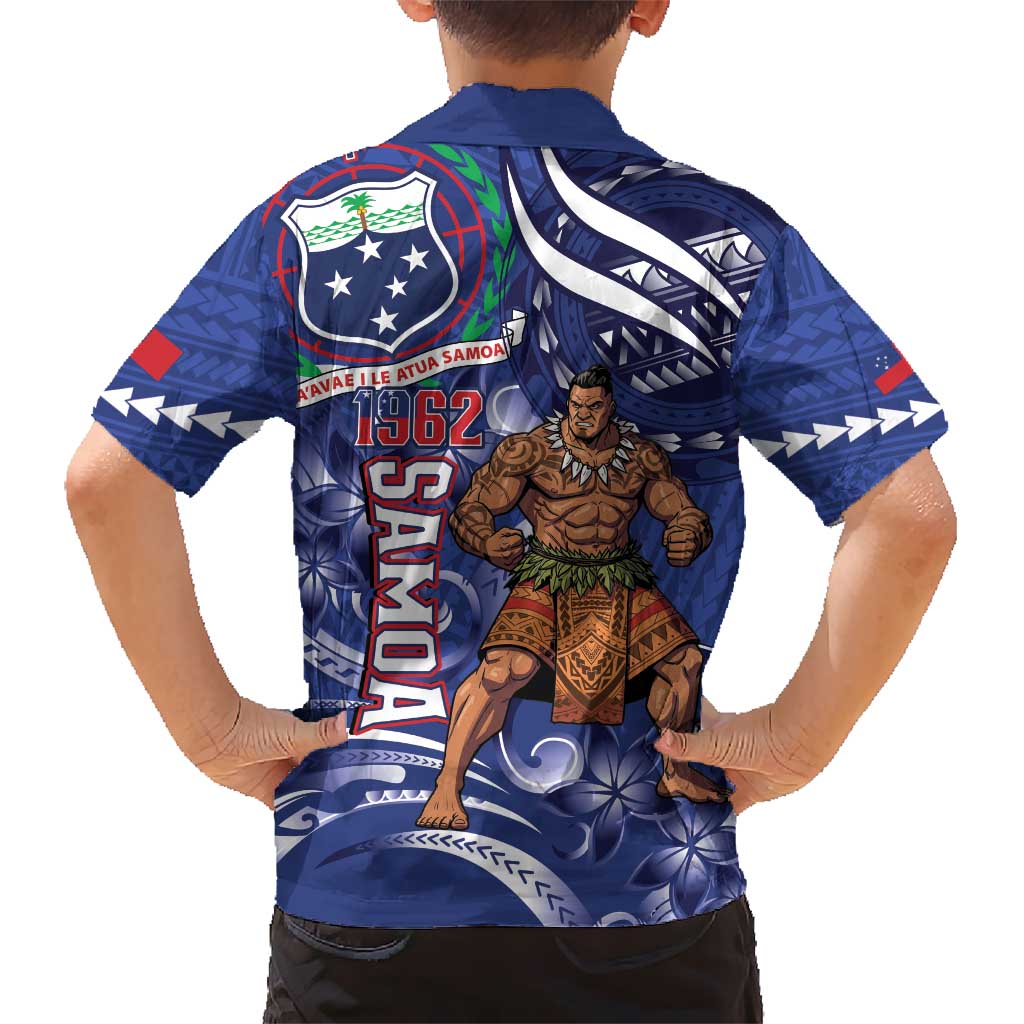 Samoa Independence Day Kid Hawaiian Shirt 1962 Proud Samoan Warrior