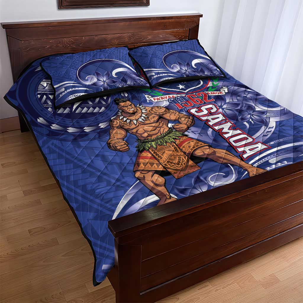 Samoa Independence Day Quilt Bed Set 1962 Proud Samoan Warrior