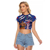 Samoa Independence Day Raglan Cropped T Shirt 1962 Proud Samoan Warrior