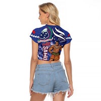 Samoa Independence Day Raglan Cropped T Shirt 1962 Proud Samoan Warrior