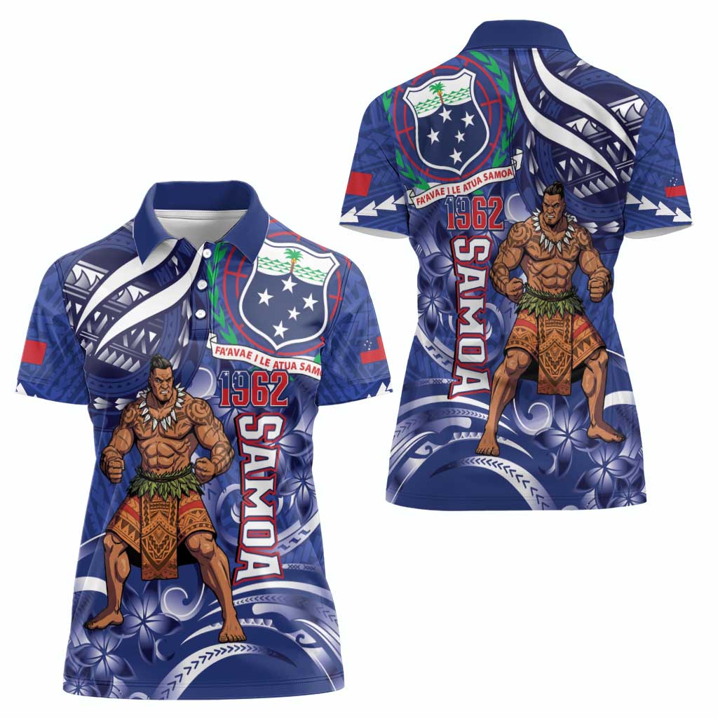 Samoa Independence Day Women Polo Shirt 1962 Proud Samoan Warrior
