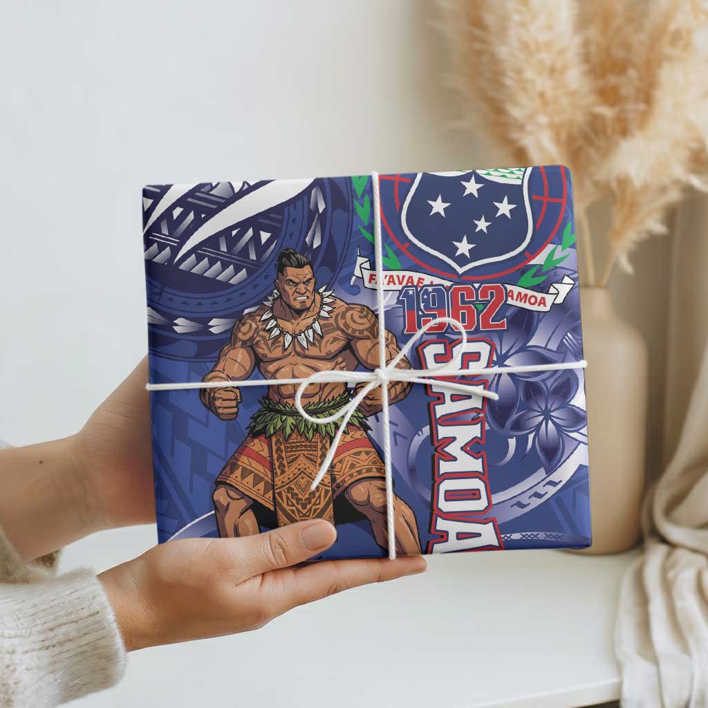 Samoa Independence Day Wrapping Paper 1962 Proud Samoan Warrior - Polynesian Pride