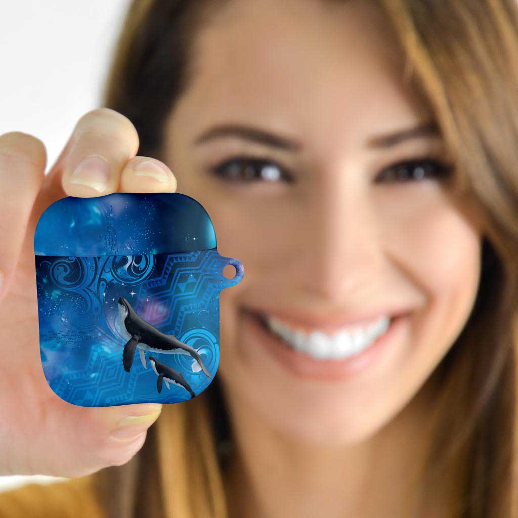 Paikea New Zealand Matariki AirPods Case Humpback Whale Taniko Motifs Ocean Vibes LT14 - Polynesian Pride