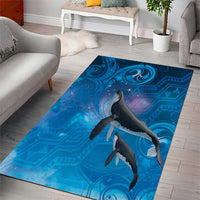 Paikea New Zealand Matariki Area Rug Humpback Whale Taniko Motifs Ocean Vibes LT14 - Polynesian Pride