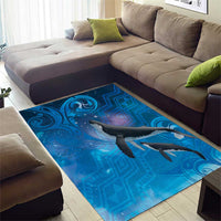 Paikea New Zealand Matariki Area Rug Humpback Whale Taniko Motifs Ocean Vibes LT14 - Polynesian Pride