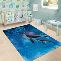 Paikea New Zealand Matariki Area Rug Humpback Whale Taniko Motifs Ocean Vibes LT14 - Polynesian Pride
