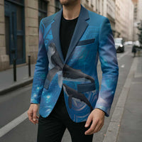 Paikea New Zealand Matariki Blazer Humpback Whale Taniko Motifs Ocean Vibes