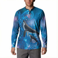 Paikea New Zealand Matariki Button Sweatshirt Humpback Whale Taniko Motifs Ocean Vibes