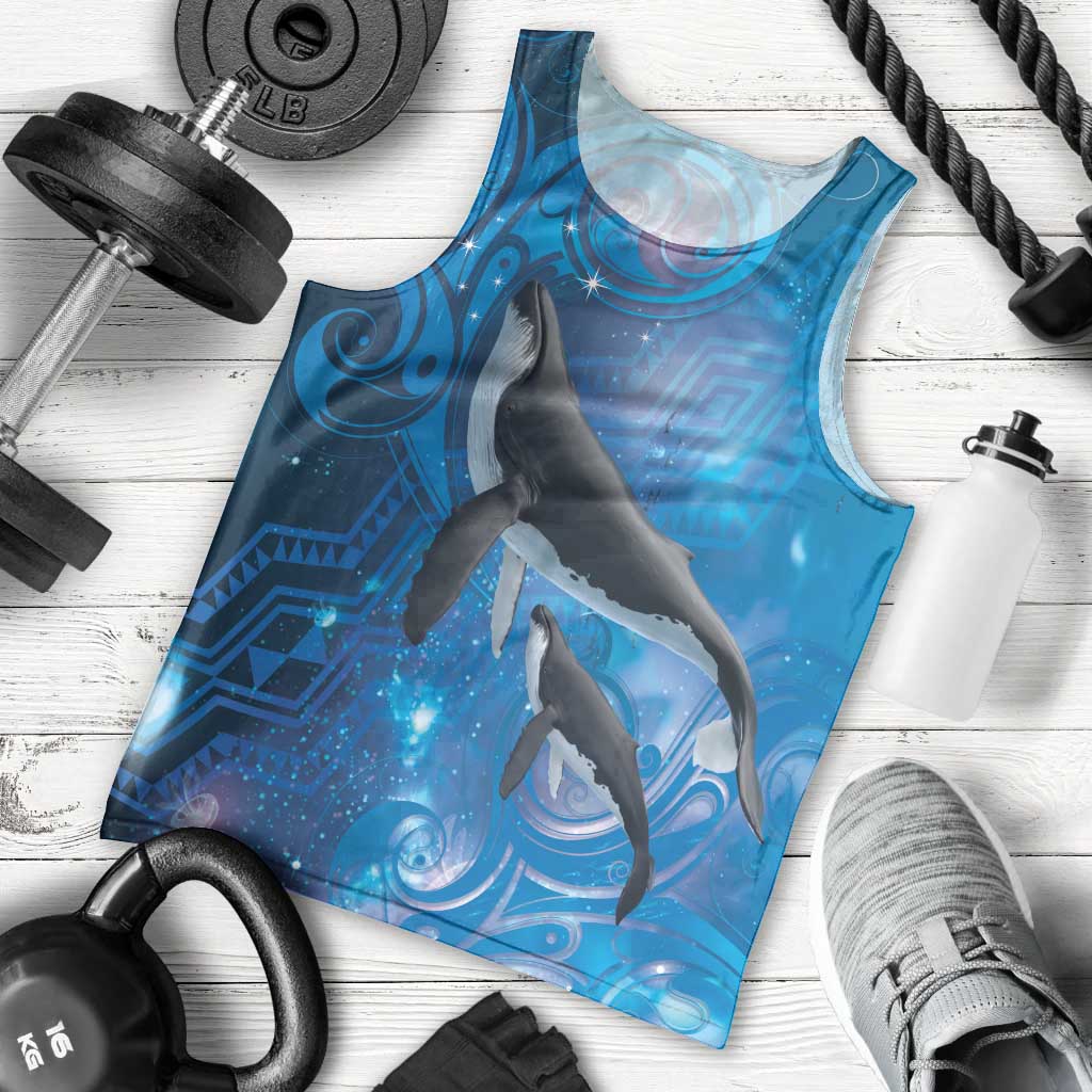 Paikea New Zealand Matariki Men Tank Top Humpback Whale Taniko Motifs Ocean Vibes LT14 - Polynesian Pride