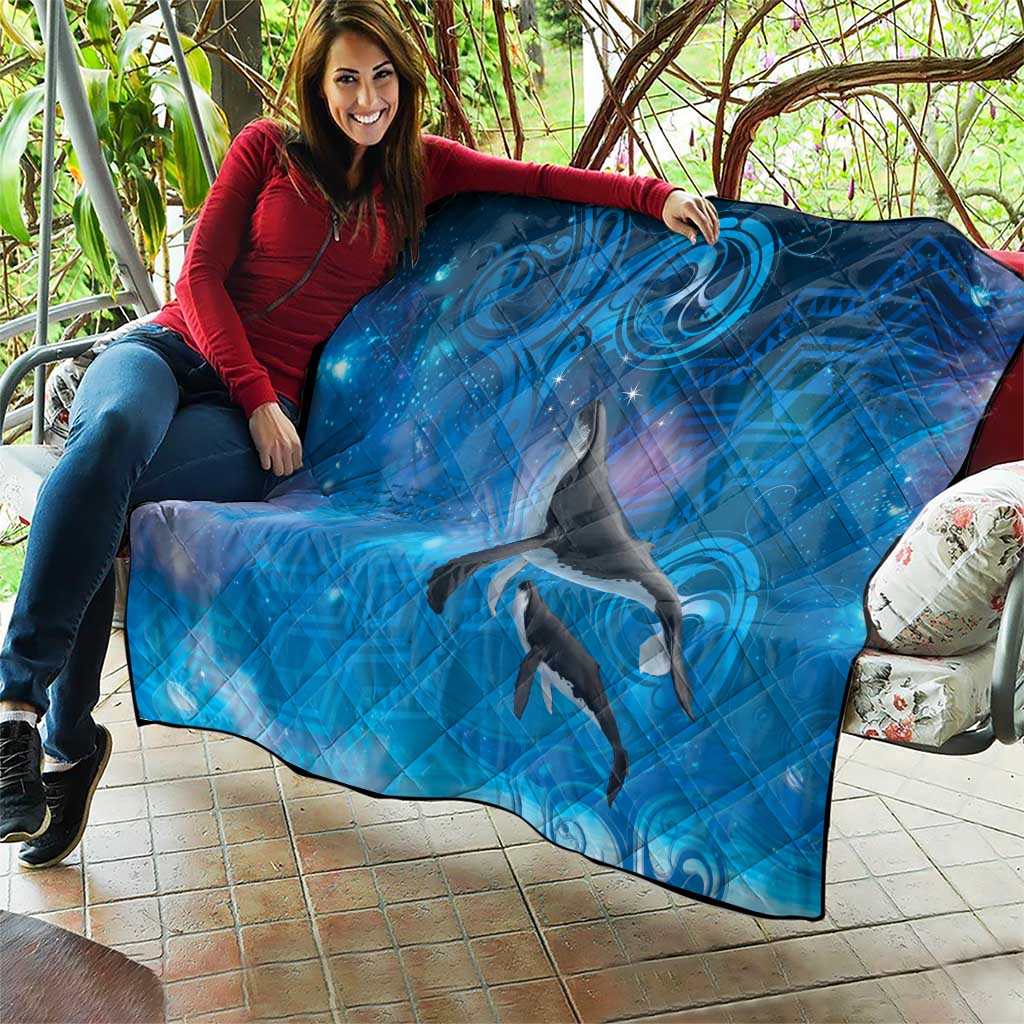 Paikea New Zealand Matariki Quilt Humpback Whale Taniko Motifs Ocean Vibes LT14 - Polynesian Pride
