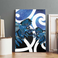 Piwakawaka New Zealand Matariki Canvas Wall Art Maori New Year Silver Fern Blue Galaxy LT14 - Polynesian Pride
