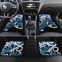 Piwakawaka New Zealand Matariki Car Mats Maori New Year Silver Fern Blue Galaxy LT14 Set 4pcs Blue - Polynesian Pride