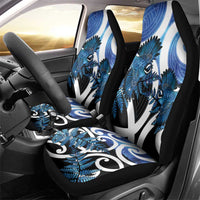 Piwakawaka New Zealand Matariki Car Seat Cover Maori New Year Silver Fern Blue Galaxy LT14 - Polynesian Pride
