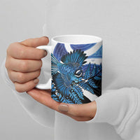 Piwakawaka New Zealand Matariki Ceramic Mug Maori New Year Silver Fern Blue Galaxy LT14 - Polynesian Pride