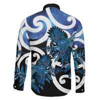 Piwakawaka New Zealand Matariki Family Matching Puletasi and Hawaiian Shirt Maori New Year Silver Fern Blue Galaxy LT14 - Polynesian Pride