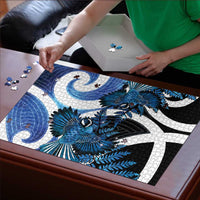 Piwakawaka New Zealand Matariki Puzzle Maori New Year Silver Fern Blue Galaxy LT14 - Polynesian Pride