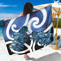 Piwakawaka New Zealand Matariki Sarong Maori New Year Silver Fern Blue Galaxy LT14 One Size 44 x 66 inches Blue - Polynesian Pride