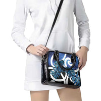Piwakawaka New Zealand Matariki Shoulder Handbag Maori New Year Silver Fern Blue Galaxy LT14 - Polynesian Pride