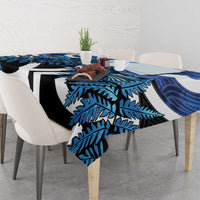 Piwakawaka New Zealand Matariki Tablecloth Maori New Year Silver Fern Blue Galaxy LT14 - Polynesian Pride