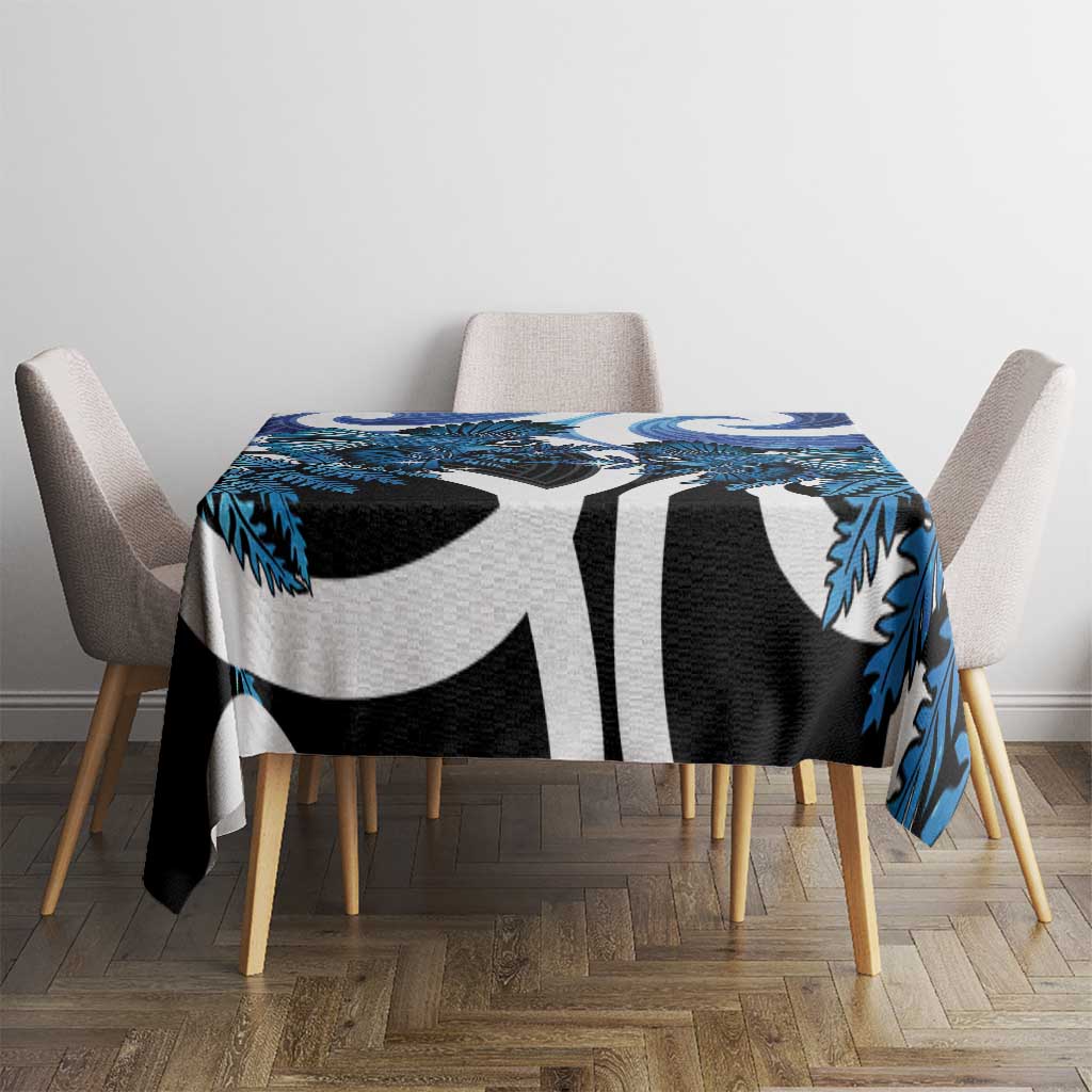 Piwakawaka New Zealand Matariki Tablecloth Maori New Year Silver Fern Blue Galaxy LT14 - Polynesian Pride