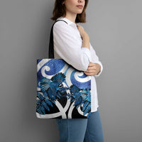 Piwakawaka New Zealand Matariki Tote Bag Maori New Year Silver Fern Blue Galaxy LT14 - Polynesian Pride