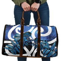 Piwakawaka New Zealand Matariki Travel Bag Maori New Year Silver Fern Blue Galaxy LT14 Blue - Polynesian Pride