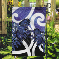 Piwakawaka New Zealand Matariki Garden Flag Maori New Year Silver Fern Purple Galaxy LT14 Garden Flag Purple - Polynesian Pride