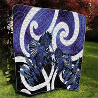 Piwakawaka New Zealand Matariki Quilt Maori New Year Silver Fern Purple Galaxy LT14 - Polynesian Pride
