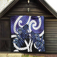 Piwakawaka New Zealand Matariki Quilt Maori New Year Silver Fern Purple Galaxy LT14 - Polynesian Pride