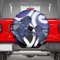 Piwakawaka New Zealand Matariki Spare Tire Cover Maori New Year Silver Fern Purple Galaxy LT14 - Polynesian Pride
