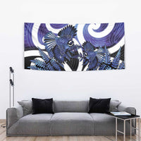 Piwakawaka New Zealand Matariki Tapestry Maori New Year Silver Fern Purple Galaxy LT14 - Polynesian Pride