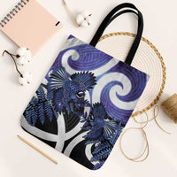 Piwakawaka New Zealand Matariki Tote Bag Maori New Year Silver Fern Purple Galaxy LT14 Black Strap One Size Purple - Polynesian Pride