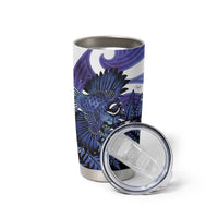 Piwakawaka New Zealand Matariki Tumbler Cup Maori New Year Silver Fern Purple Galaxy LT14 - Polynesian Pride