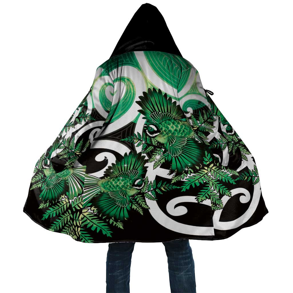 Piwakawaka New Zealand Matariki Cloak Maori New Year Silver Fern Green Galaxy LT14 Unisex Green - Polynesian Pride