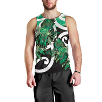 Piwakawaka New Zealand Matariki Men Tank Top Maori New Year Silver Fern Green Galaxy LT14 - Polynesian Pride