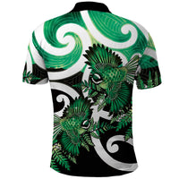 Piwakawaka New Zealand Matariki Polo Shirt Maori New Year Silver Fern Green Galaxy LT14 - Polynesian Pride